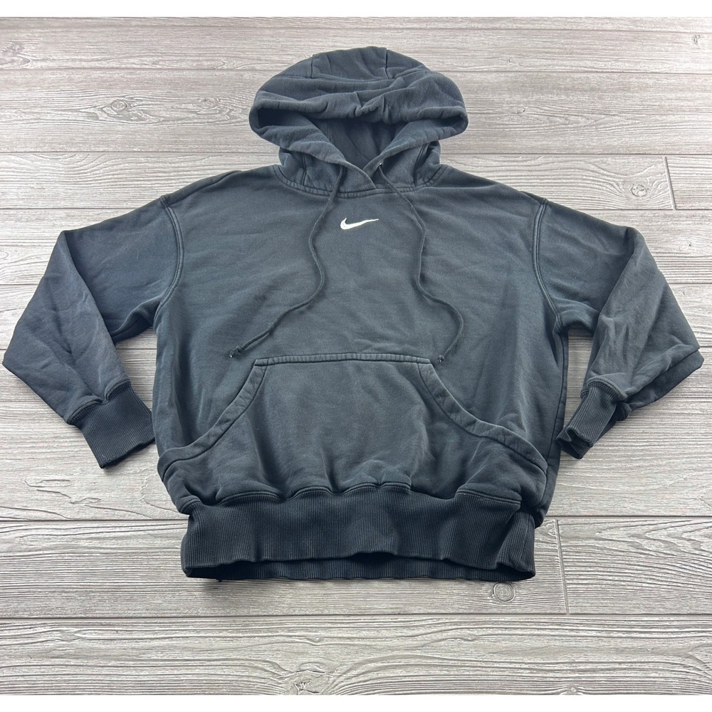 Nike Sportswear Phoenix Fleece Pullover Hoodie Black Embroidered Swoosh XS
